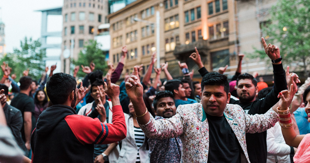 Celebrating Diwali in Queen St. Photo: Josh Griggs.