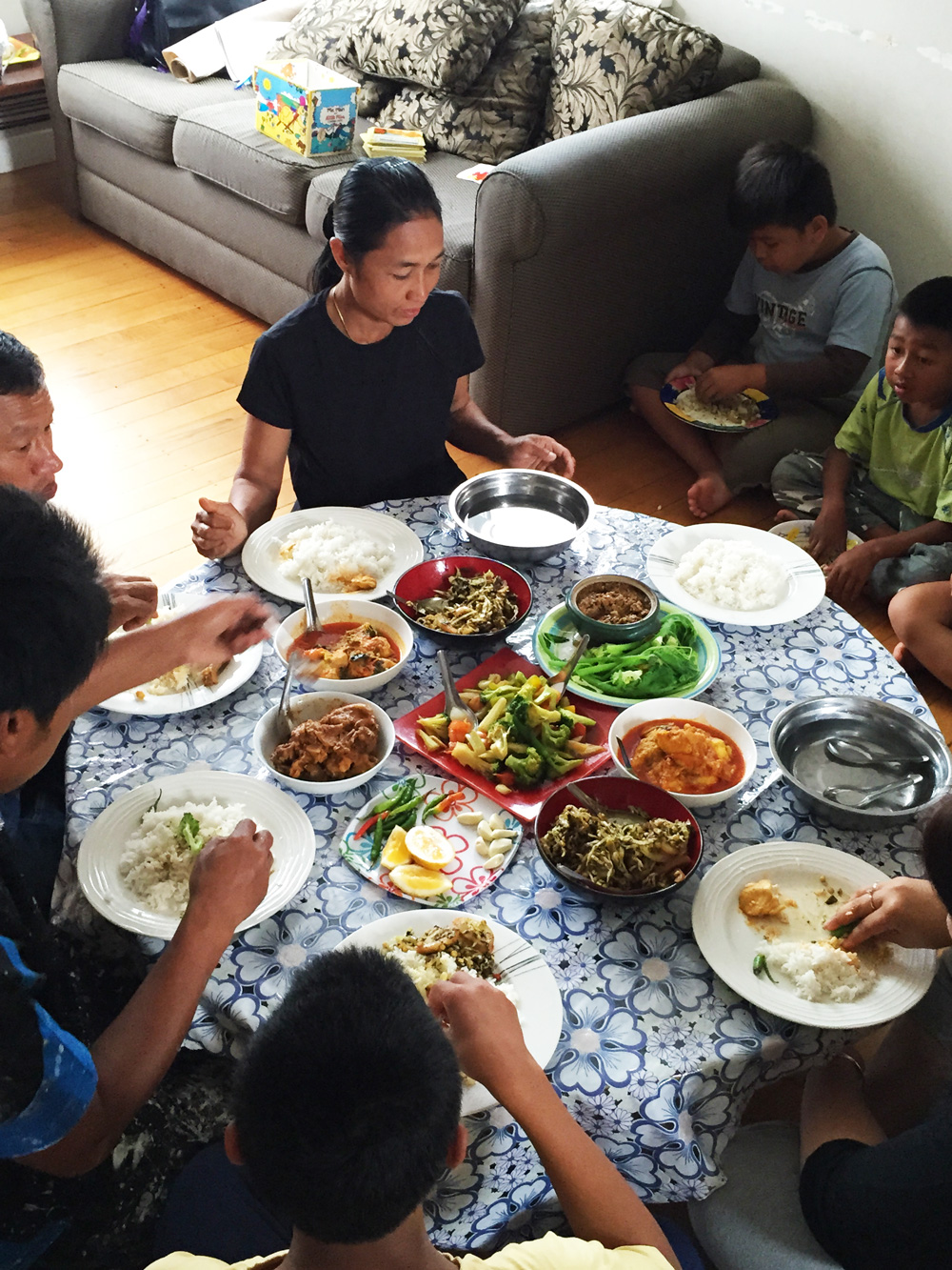 traditional Mon feast at home