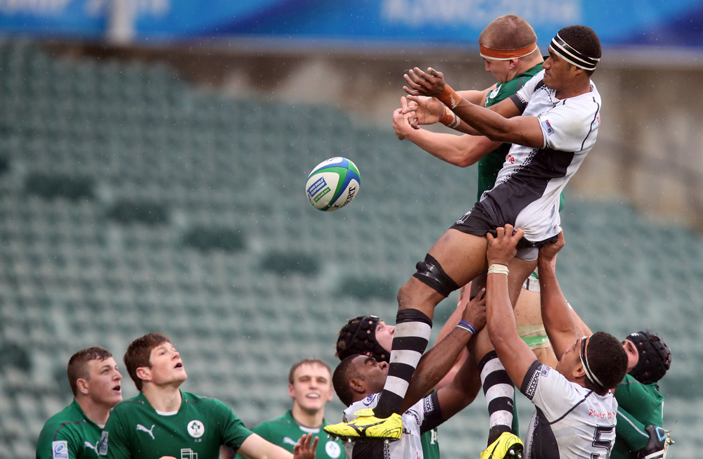 Empty seats aplenty at QBE stadium for a 2014 Junior World rugby Championships match.