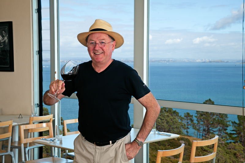Owner Tony Forsyth at Te Whau restaurant, Auckland