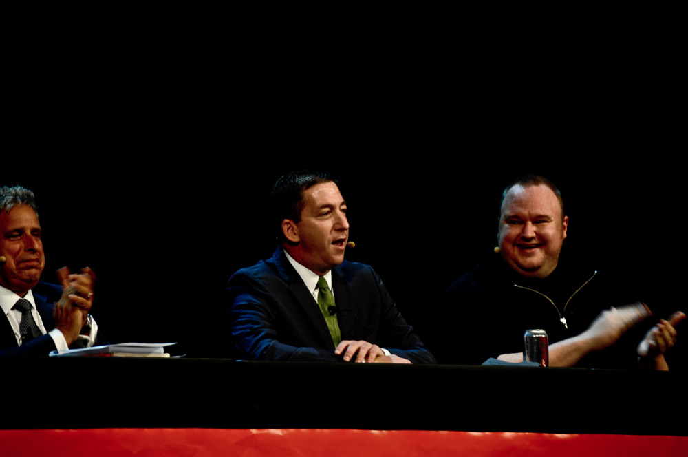 Robert Amsterdam, Glenn Greenwald and Kim Dotcom