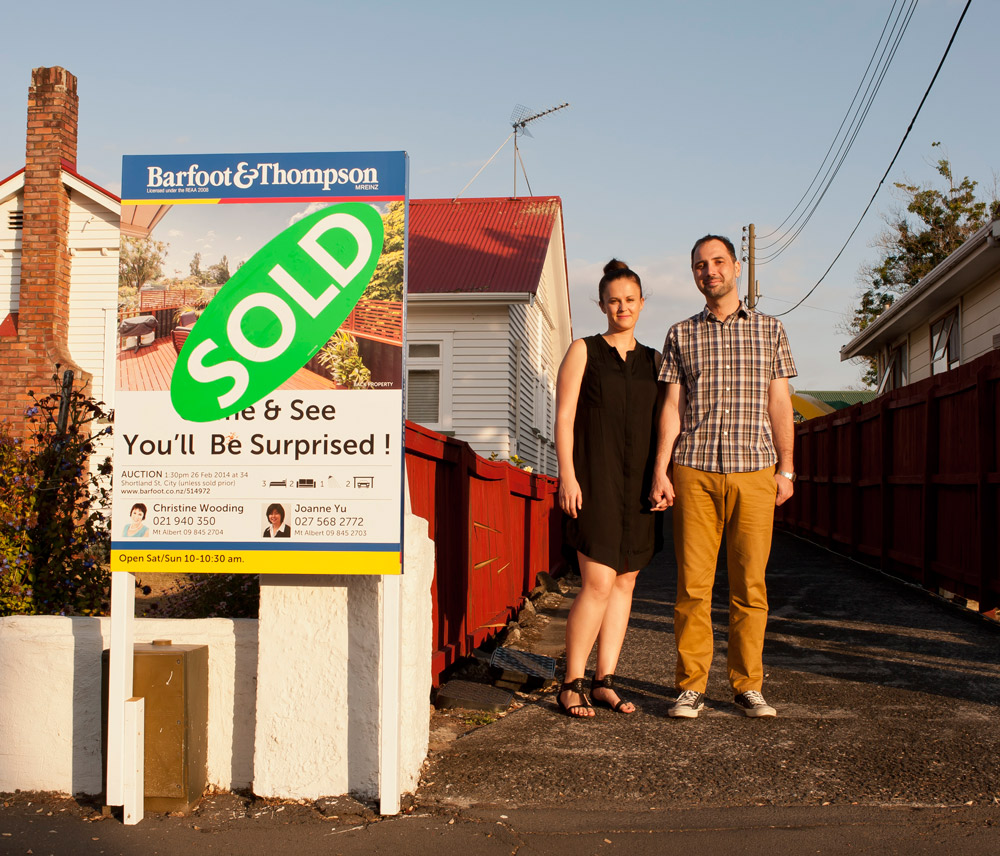 Auckalnd home buyers Hayley Barnett & Karl Puschmann
