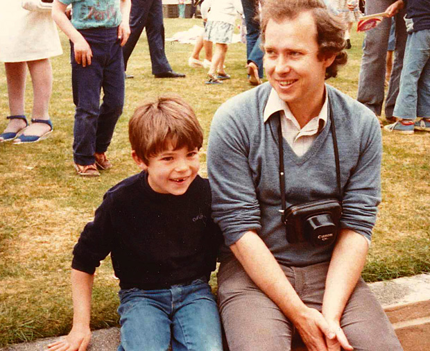 Father and son at the Feilding A&P Show, 1982.