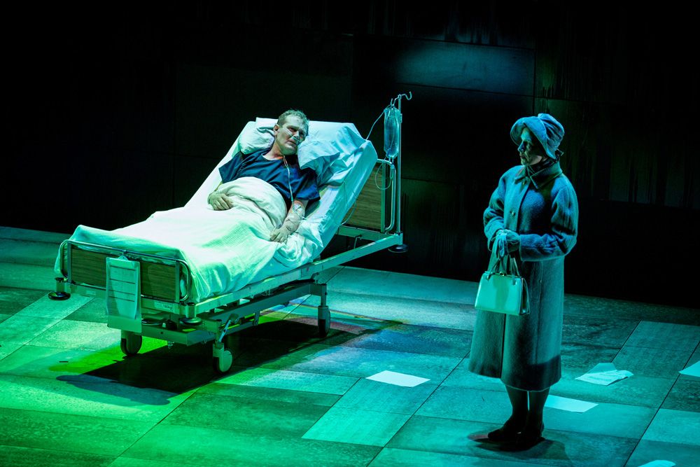 Stephen Lovatt and Alison Bruce in Angels in America. Photo: Andrew Malmo.