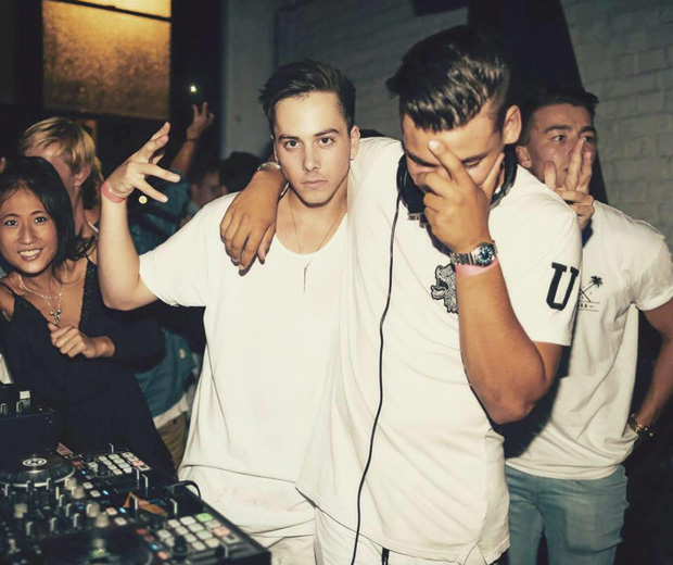 Max with Joshua Troskie, his other half in the DJ duo Troskey.