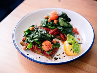 The Midnight Baker's harissa chickpea toast. Photo/Instagram @themidnightbakernz.