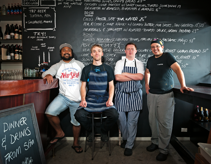 Staff at Coco's Cantina restaurant, Auckland