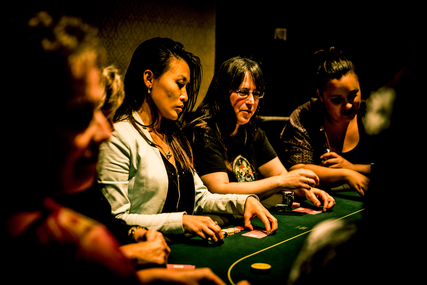 Sarah Lam (left), just back from playing in Las Vegas, came second in the women's side event at SkyCity.