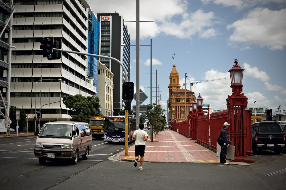 Disregard for the beauty of the city: Quay St is potentially the finest avenue in Auckland, but currently it features dreary office blocks on one side and the red fence keeping us from the waterfront on the other.