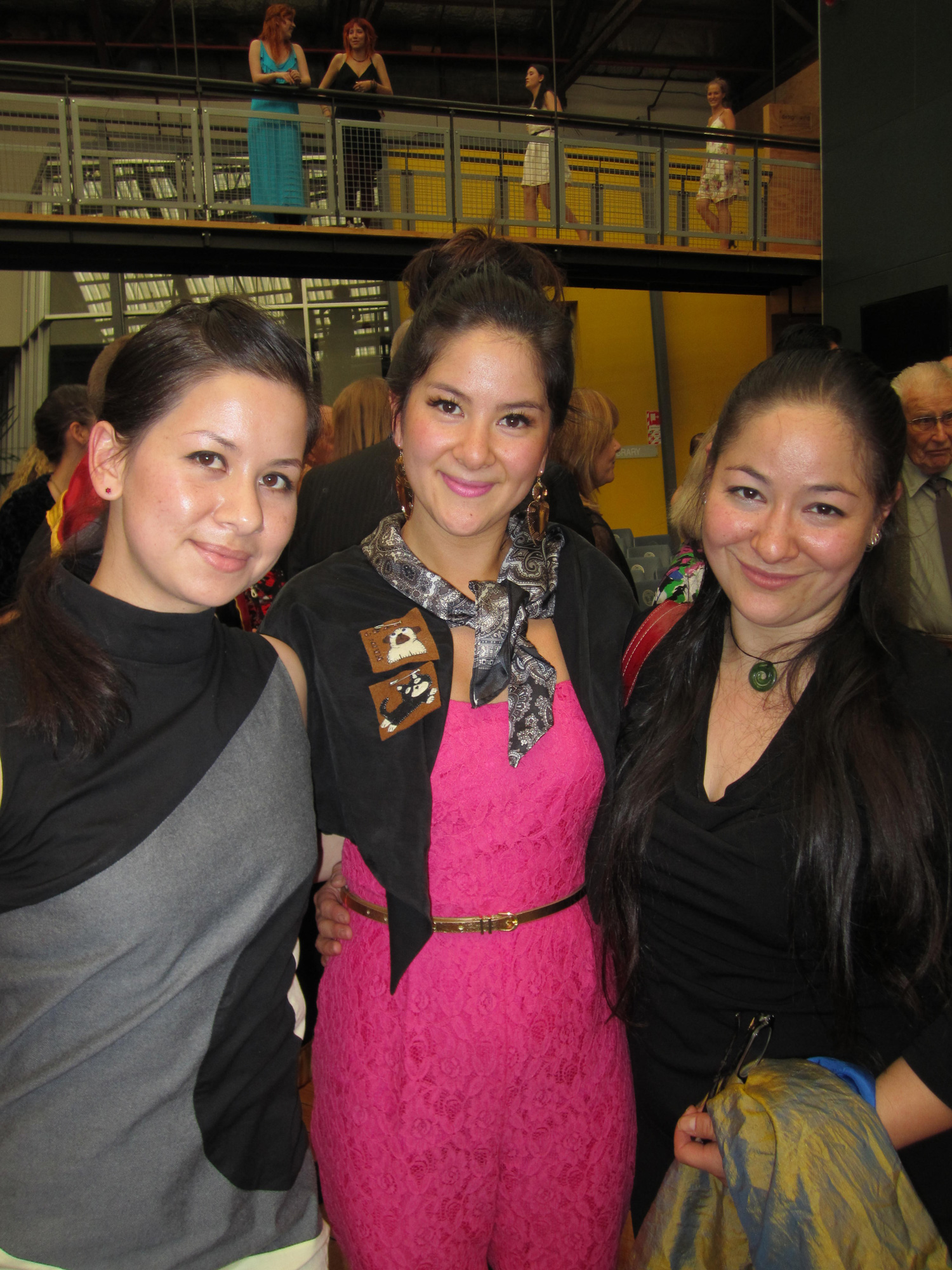 Anna, Alice and Angela Canton at Alice's Toi Whakaari Graduation Day, 2012. 