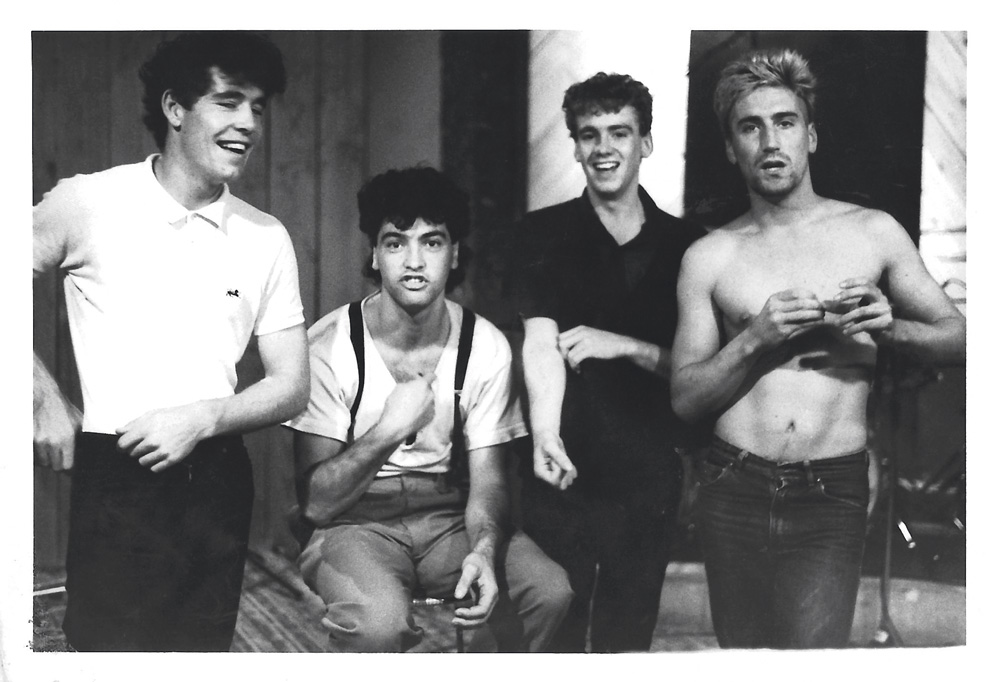 The Dance Exponents in 1983, during the recording of their debut album Prayers Be Answered (From left): Michael Harallambi, David Gent, Brian Jones and Jordan Luck. Photo: Murray Gammick.