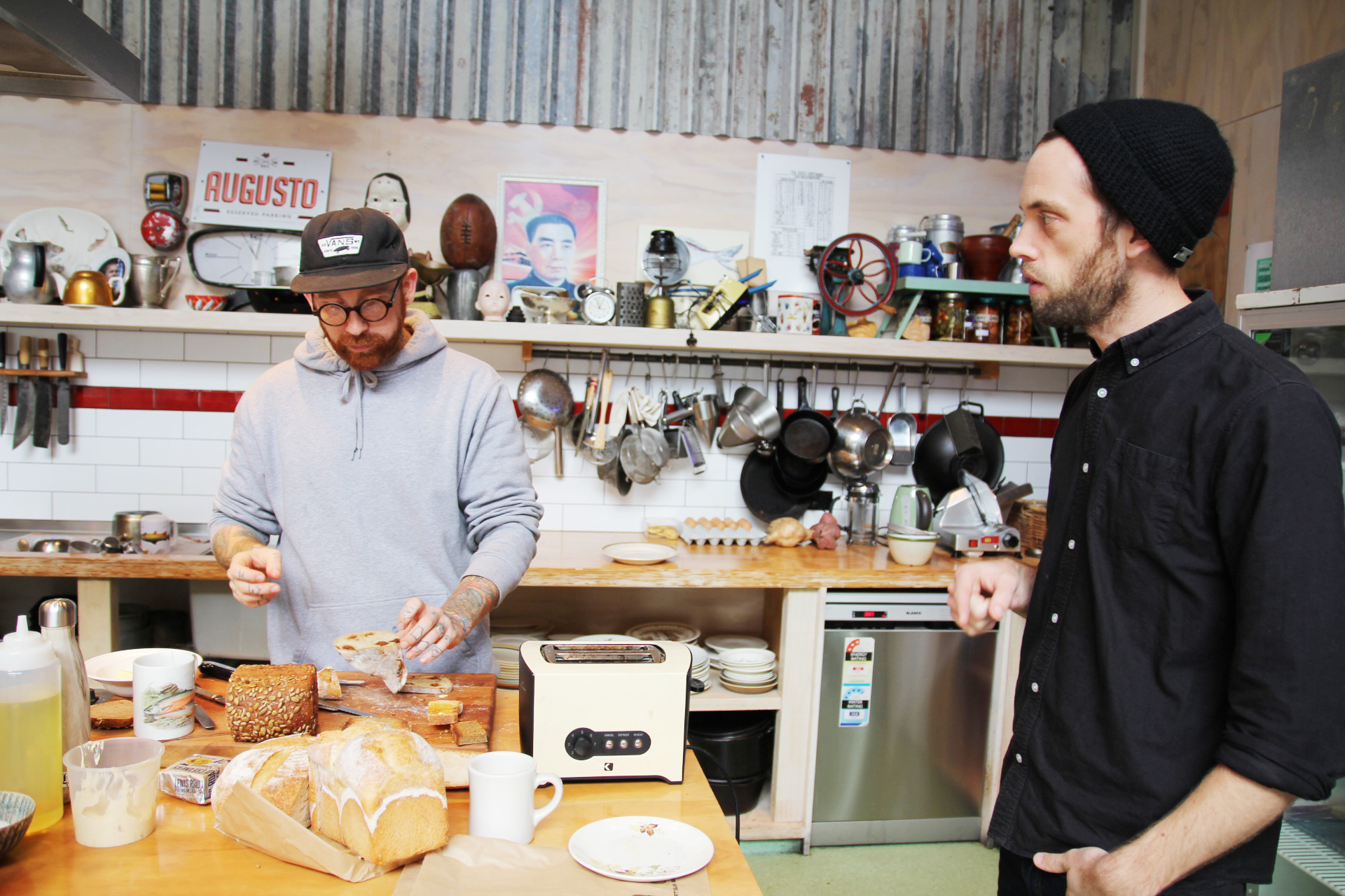 Hayden Scott (left) and Coffee Supreme's Jonny Calder.