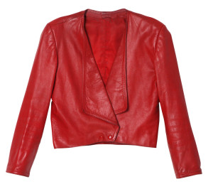 Julia Deans' red leather jacket