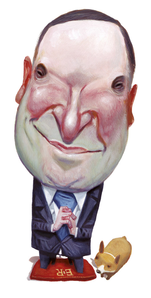 PM John Key. Illustration by Daron Parton for Metro, July 2012. John Key