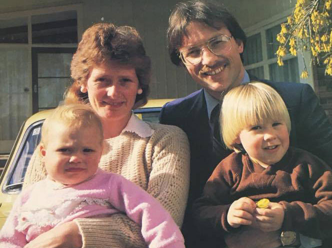 Phil Goff with his family in 1985. Photo / Ken George