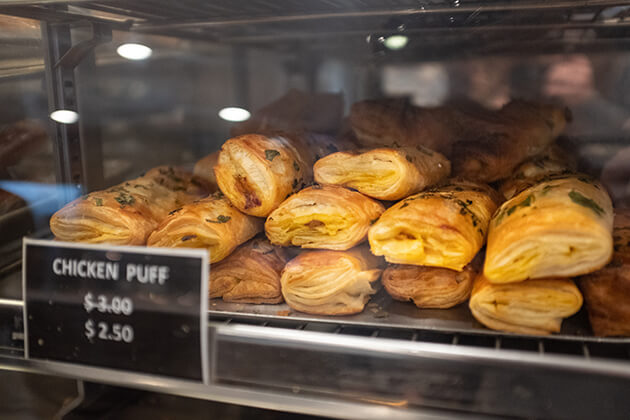 Chicken puffs in the cabinet.