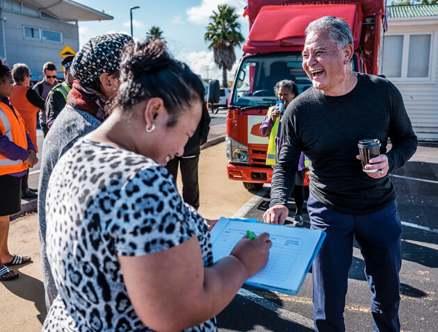 Tamihere in Mangere. He hopes his Labour roots will pull votes in the south.Photo: Adrian Malloch