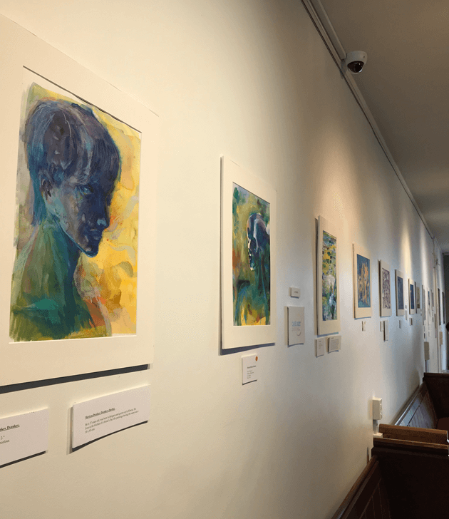 Pieces from Berlin at the exhibition Where I Live, at Merge Cafe on K Rd. Photo: supplied