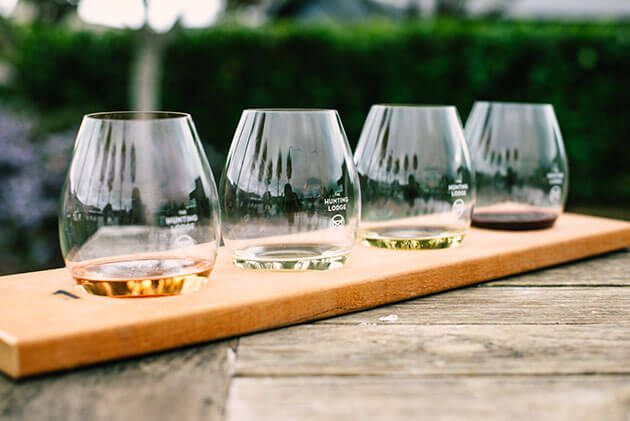 Tasting at The Hunting Lodge. Photo / Supplied