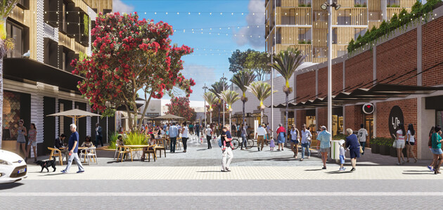 A rendering of Panuku's plan for Takapuna's town centre.