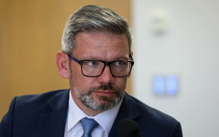 Iain Lees Galloway and also Iain Lees Galloway's beard. Photo: VNP/ Phil Smith