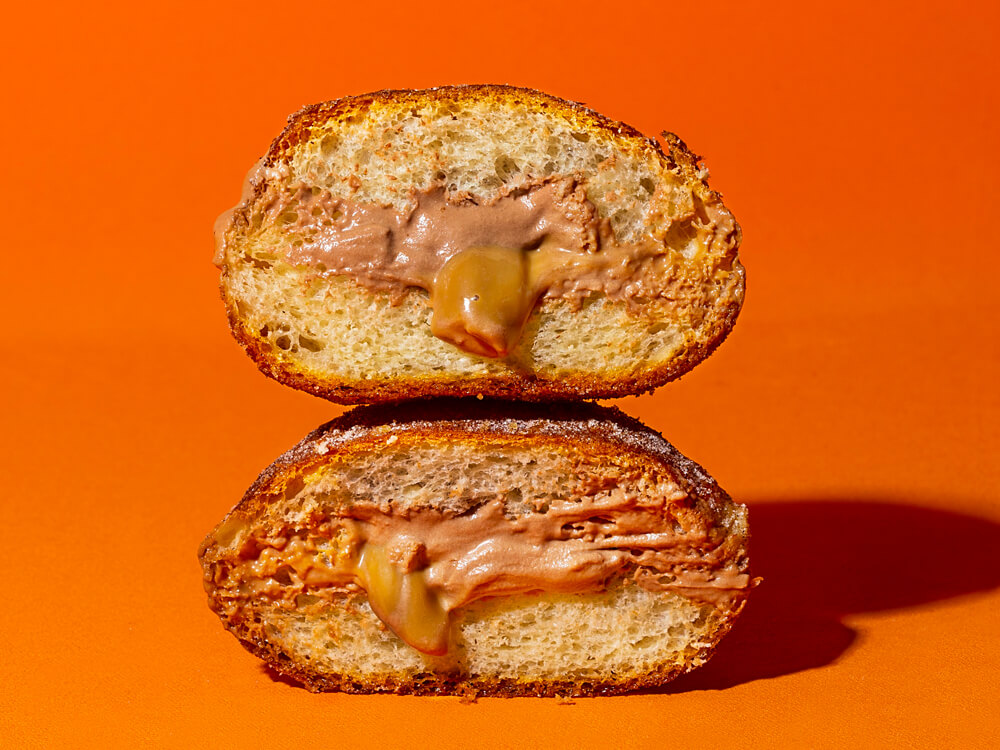 Chocolate and caramel donut from Daily Bread. Photo: Angie Humphreys