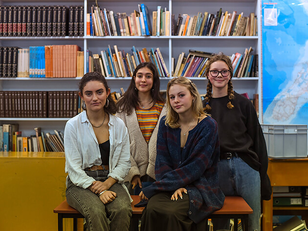 From left, Sienna Davidson, Lilly Raukawa-Heslin, Hattie Salmon and Sofia Roger Williams. Photo: Nicole Hunt