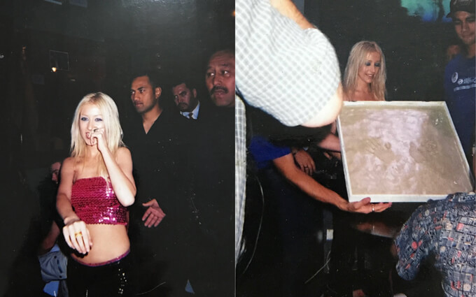 Crowds to see Aguilera at Sounds Queen St in 1999 got pretty heated. photo: Eli Orzessek