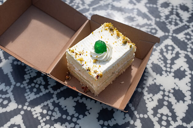 The pistachio pastry.