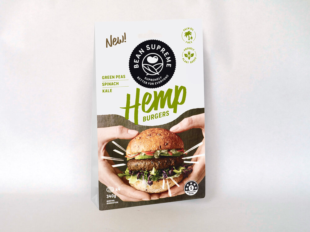 Bean Supreme hemp burgers. Photo: Beansupreme.com