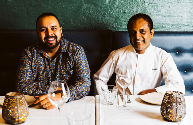 Top tier Indian chef Manjunath Mural (right) at Epicer. Photo: Supplied