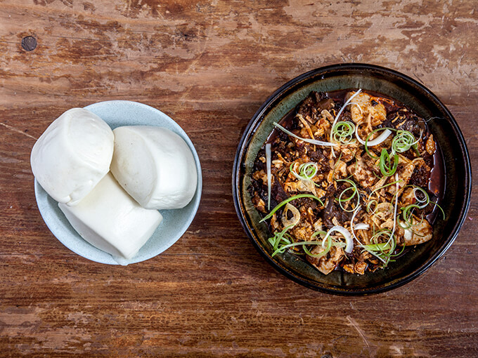 Vegetarian mapo tofu at Peach Pit.