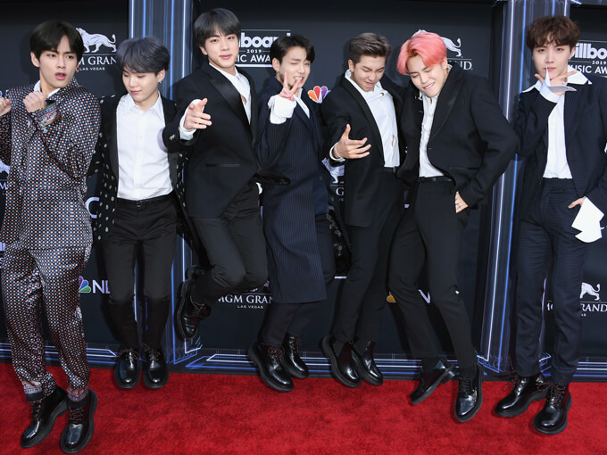 BTS on the red carpet. Photo: Getty
